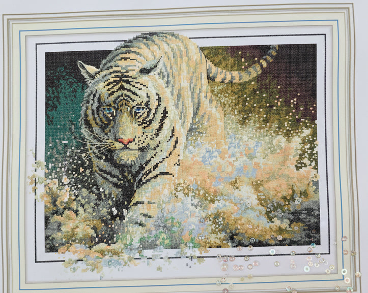 White Tiger Cross Stitch